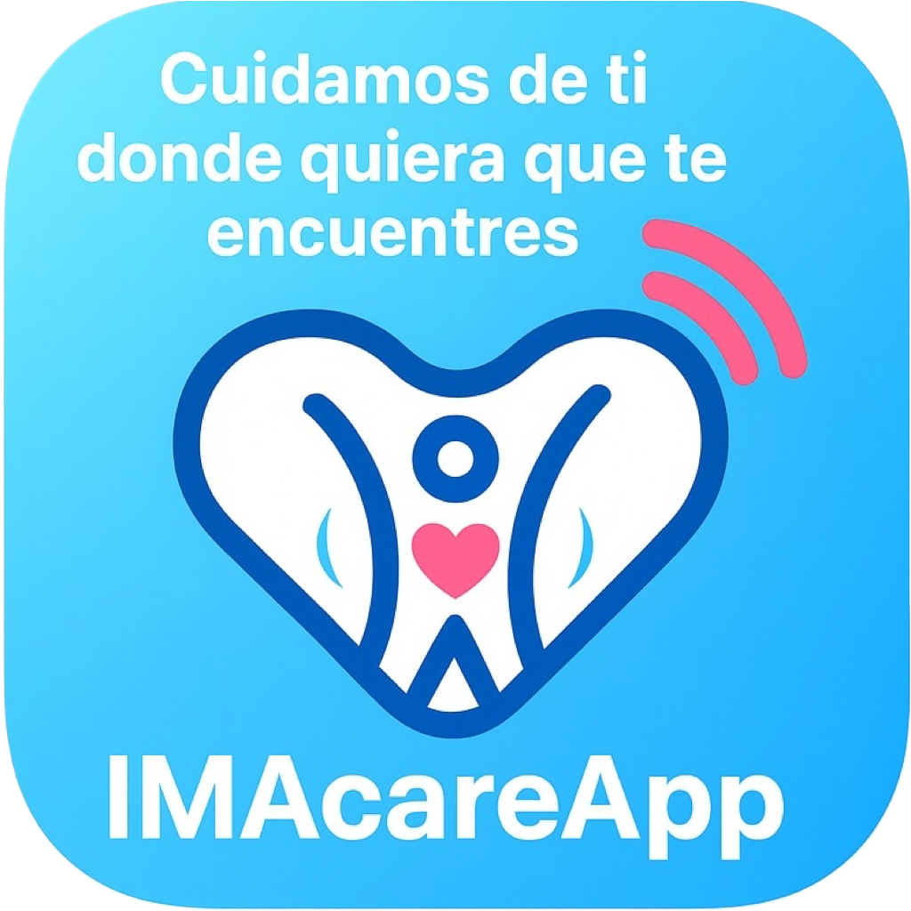 Profesional médico utilizando la plataforma IMAcareApp con tecnología de IA